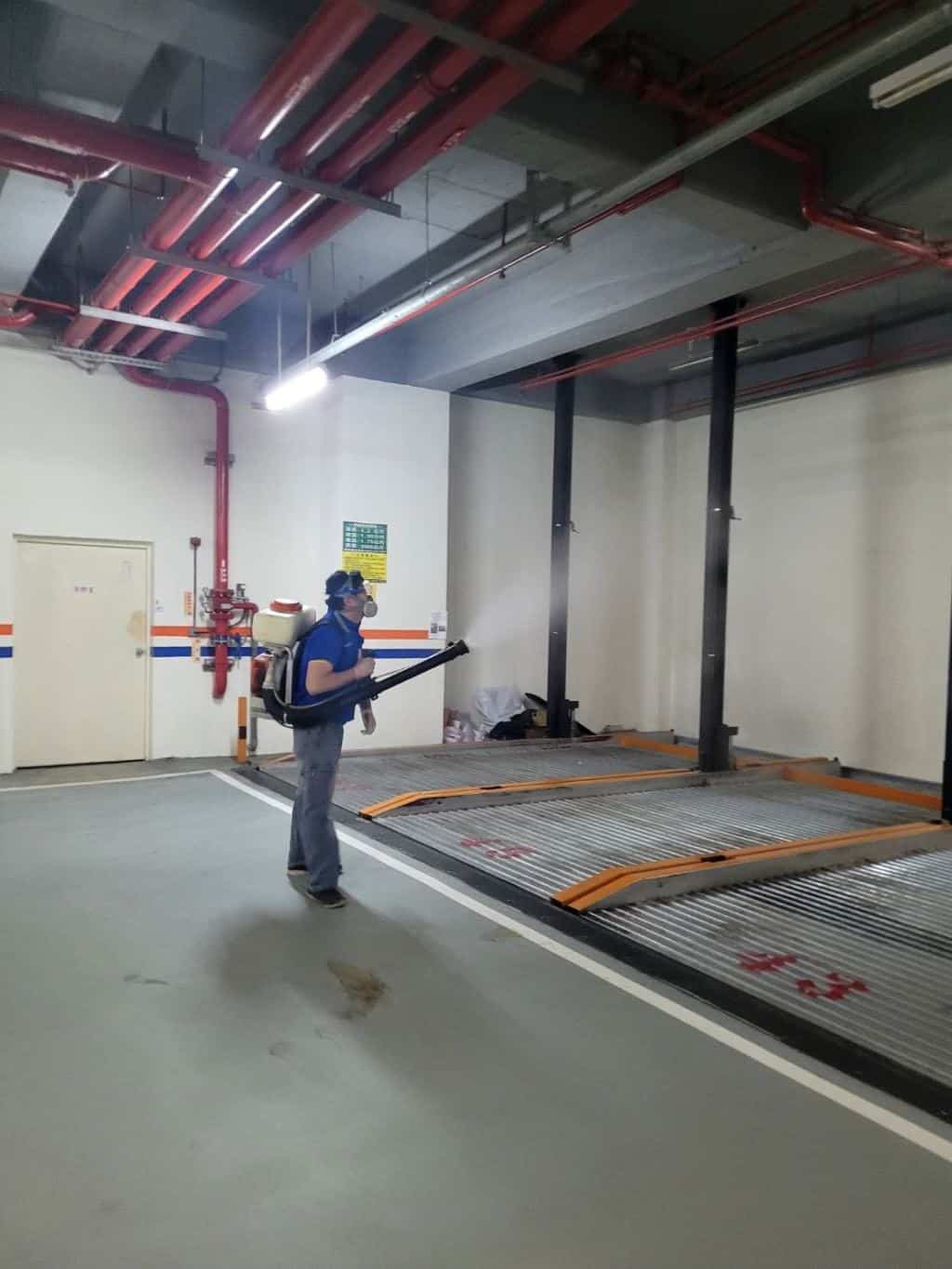 機械式停車位底坑噴灌除蟲工程